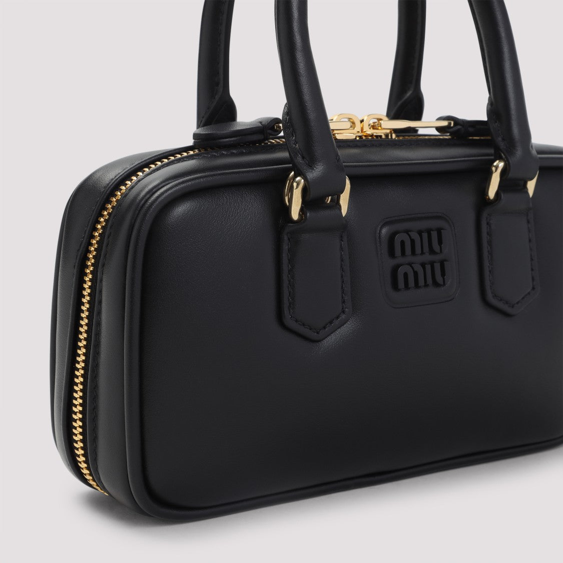 Miu Miu Arcadie Mini Black Calf Leather Shoulder Bag
