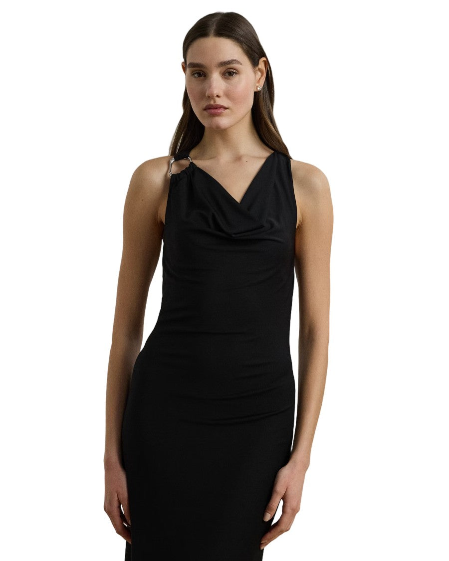 Lauren Ralph Lauren Floor-Length Sleeveless Gown With Draped Neckline