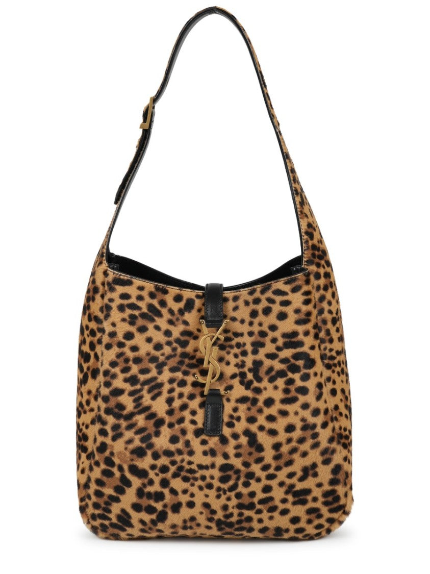 Saint Laurent Le 5 À 7 Leopard Leather Shoulder Bag