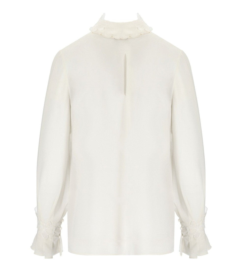 Elisabetta Franchi Ivory Georgette Shirt