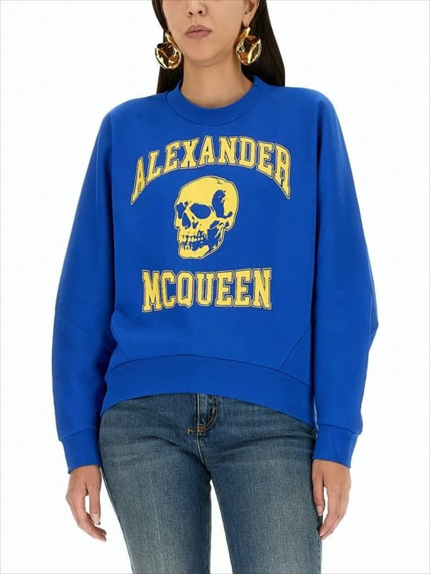 Alexander Mcqueen Long-Sleeve Sweatshirt With Iconic Skull Graphic