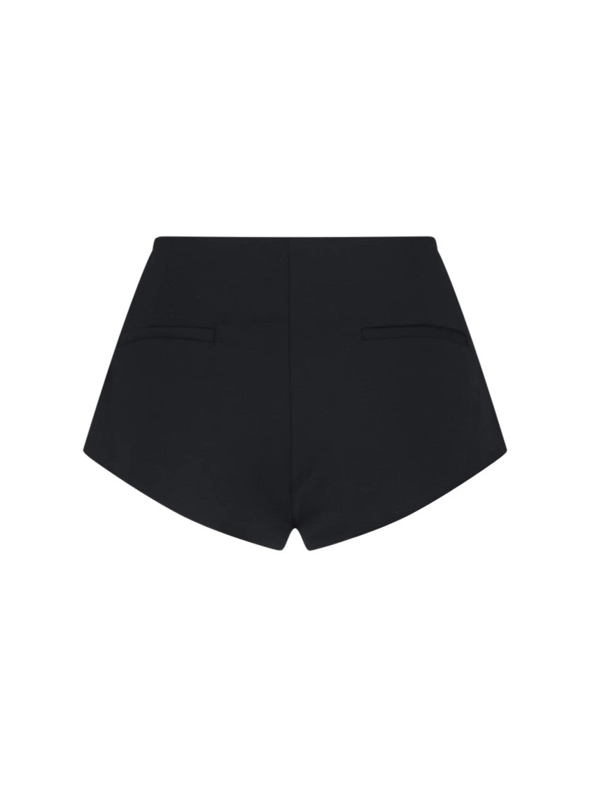 Entire Studios Black Tailored Flared Hem Shorts