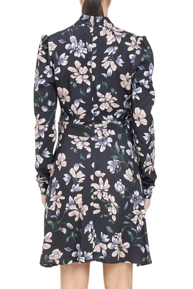 Mar De Margaritas Blue Viscose Women's Flared Dress