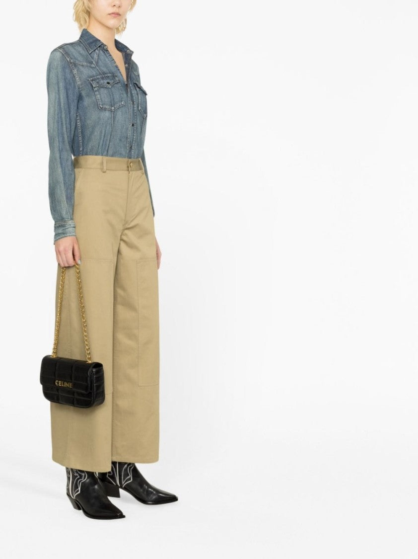 Céline Chain Matelassé Leather Shoulder Bag