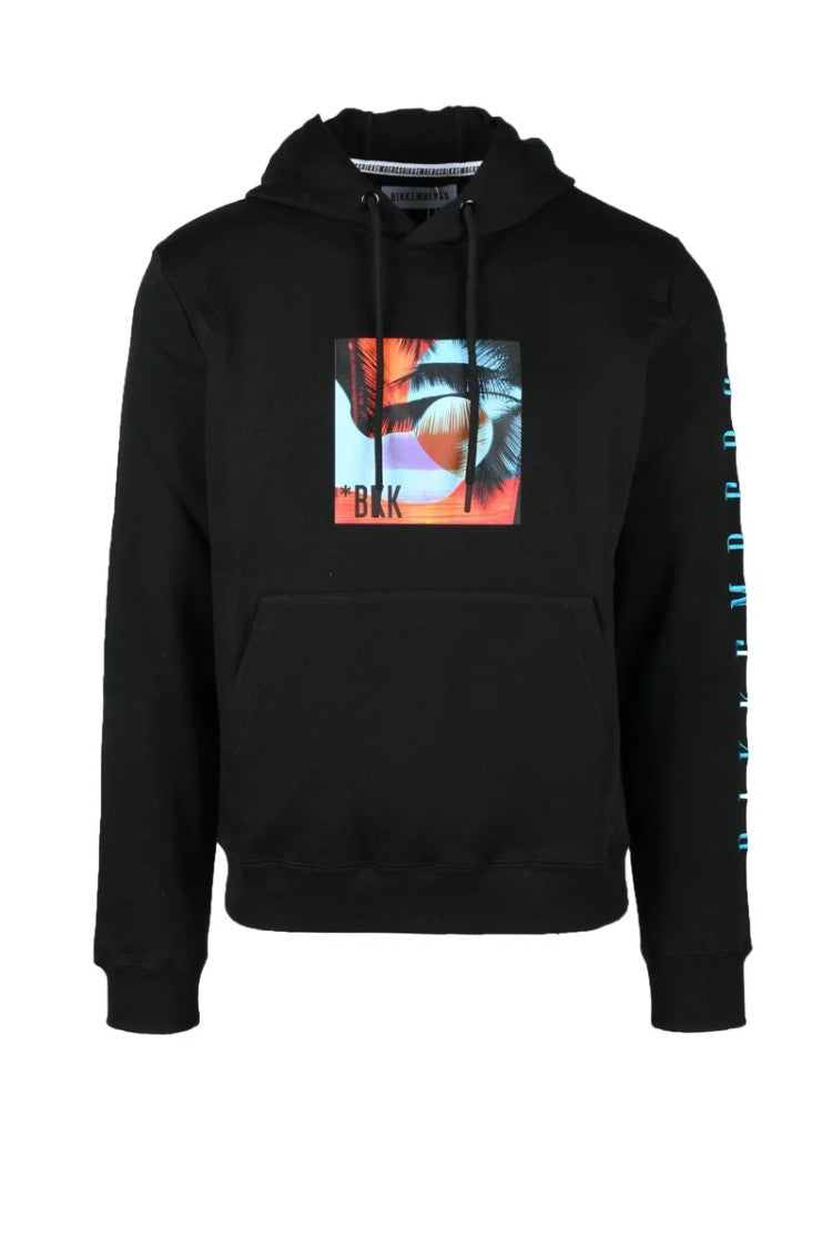 Bikkembergs Black Graphic Cotton Sweatshirt