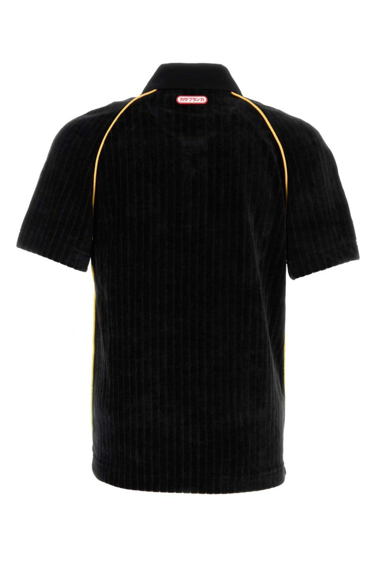 Casablanca Black Corduroy Polo Shirt