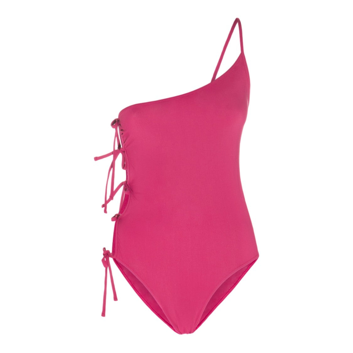 Rick Owens Asymmetrical One-Shoulder Swimsuit With Lace-Up Detail