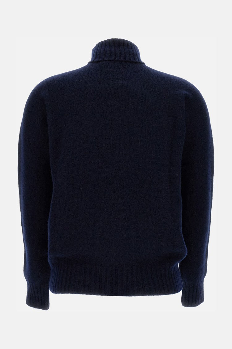 Drumohr Ribbed Turtleneck Sweater In Wool