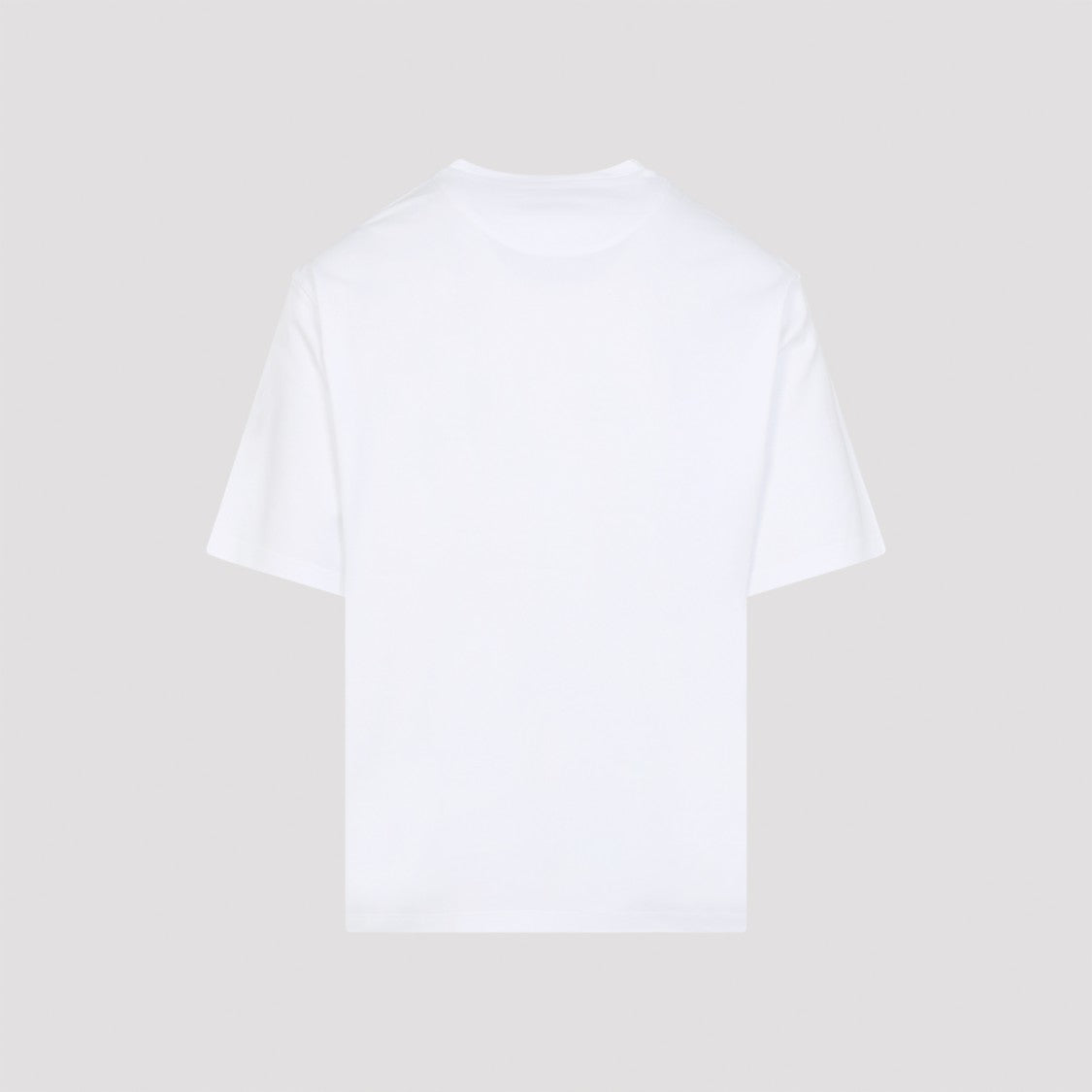 Prada White Cotton Oversized T-Shirt With Iconic Logo Detail