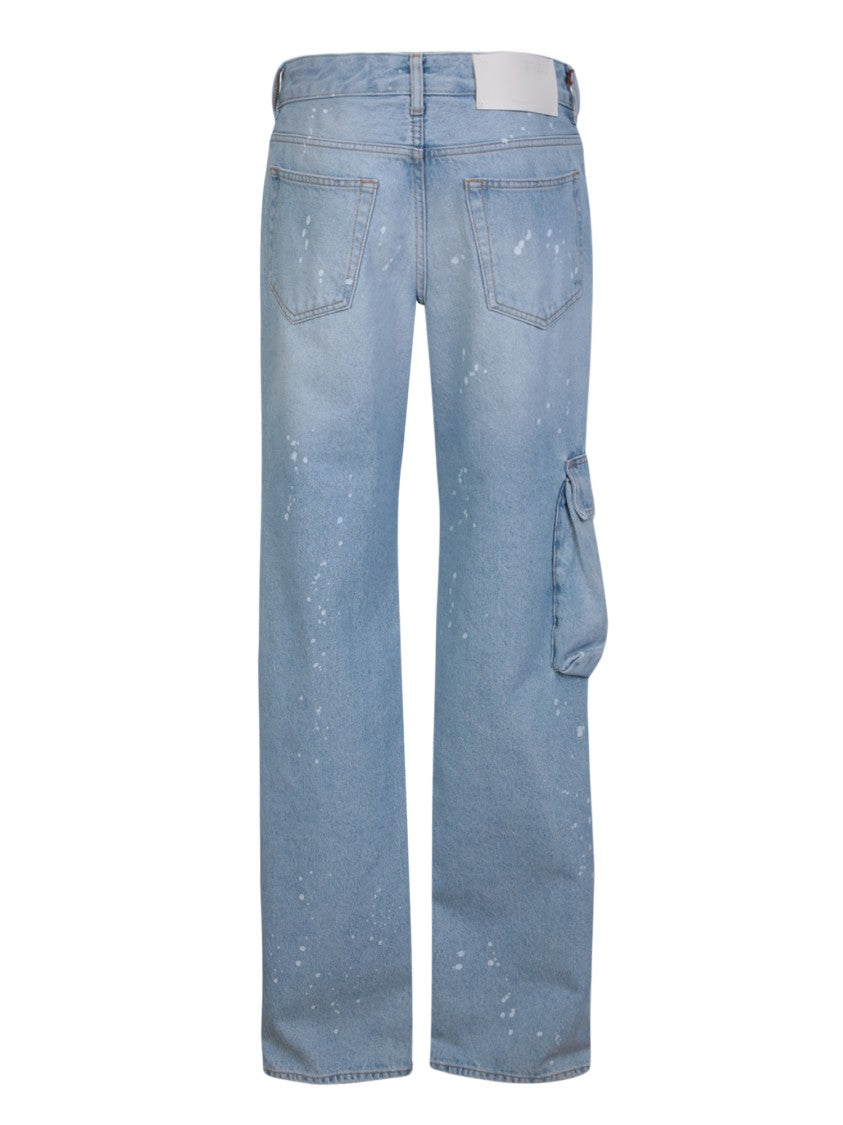 Off-White Light Blue Cargo Jeans