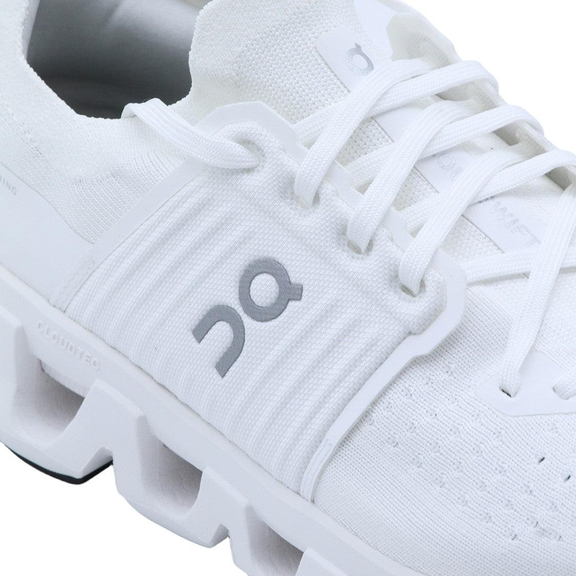 On Men's White Sneakers With Streamlined Design