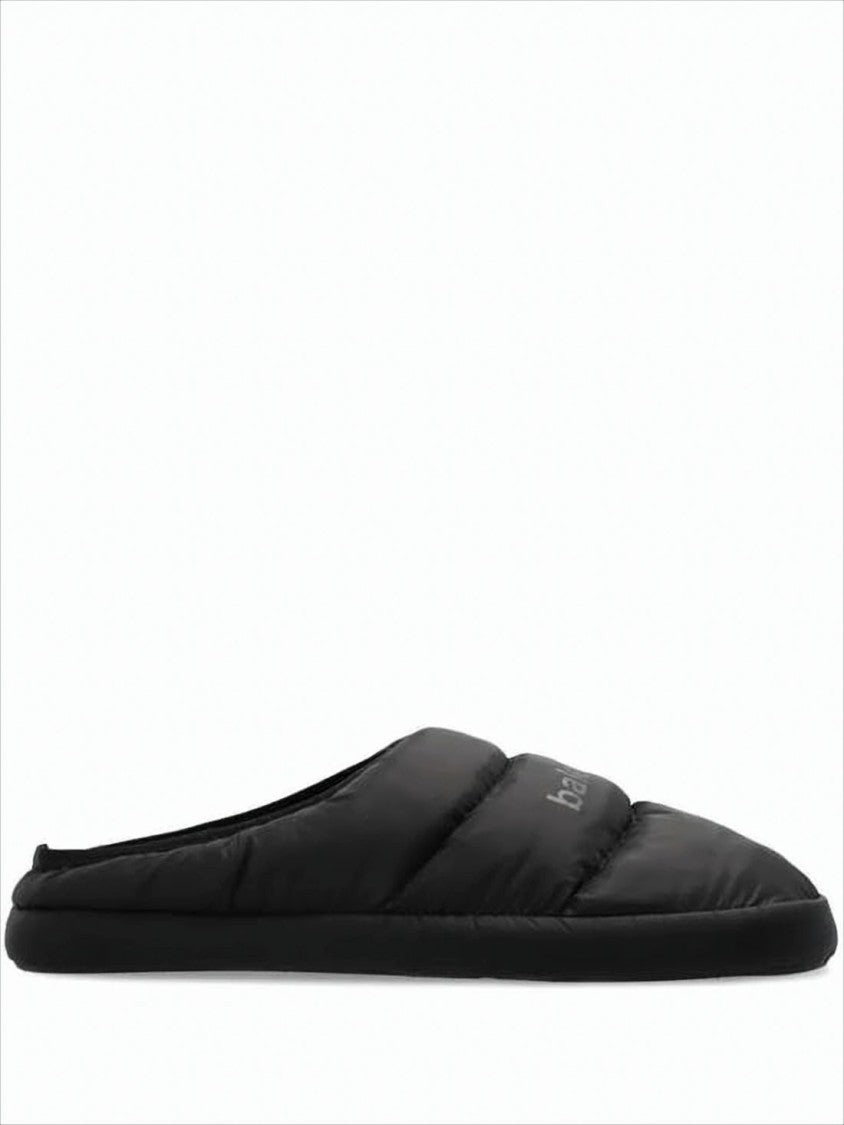 Balenciaga Padded Quilted Black Slippers With Soft Cushioned Upper