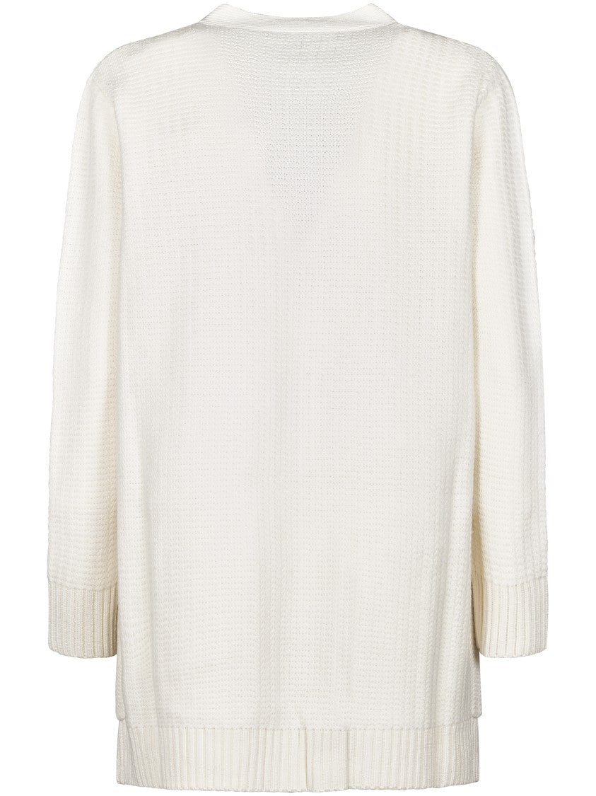 Max Mara Textured Knit Cardigan With V-Neckline And Button-Down Front