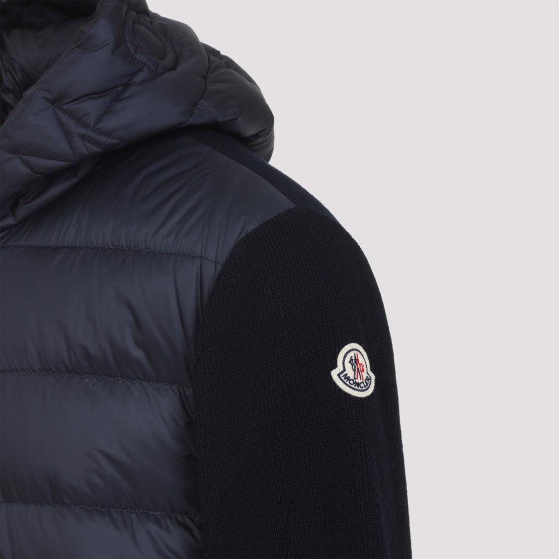 Moncler Blue Virgin Wool Cardigan