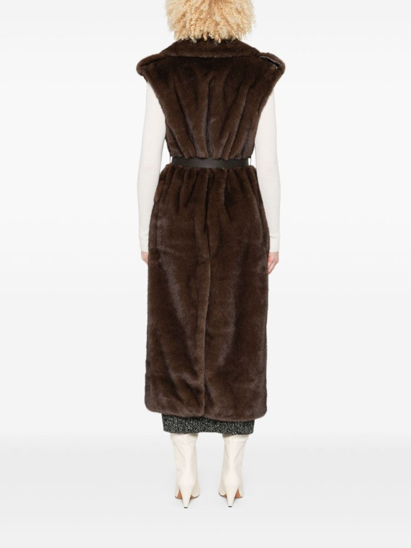 Parosh Fitted Zip-Up Jacket With High Collar And Smooth Texture