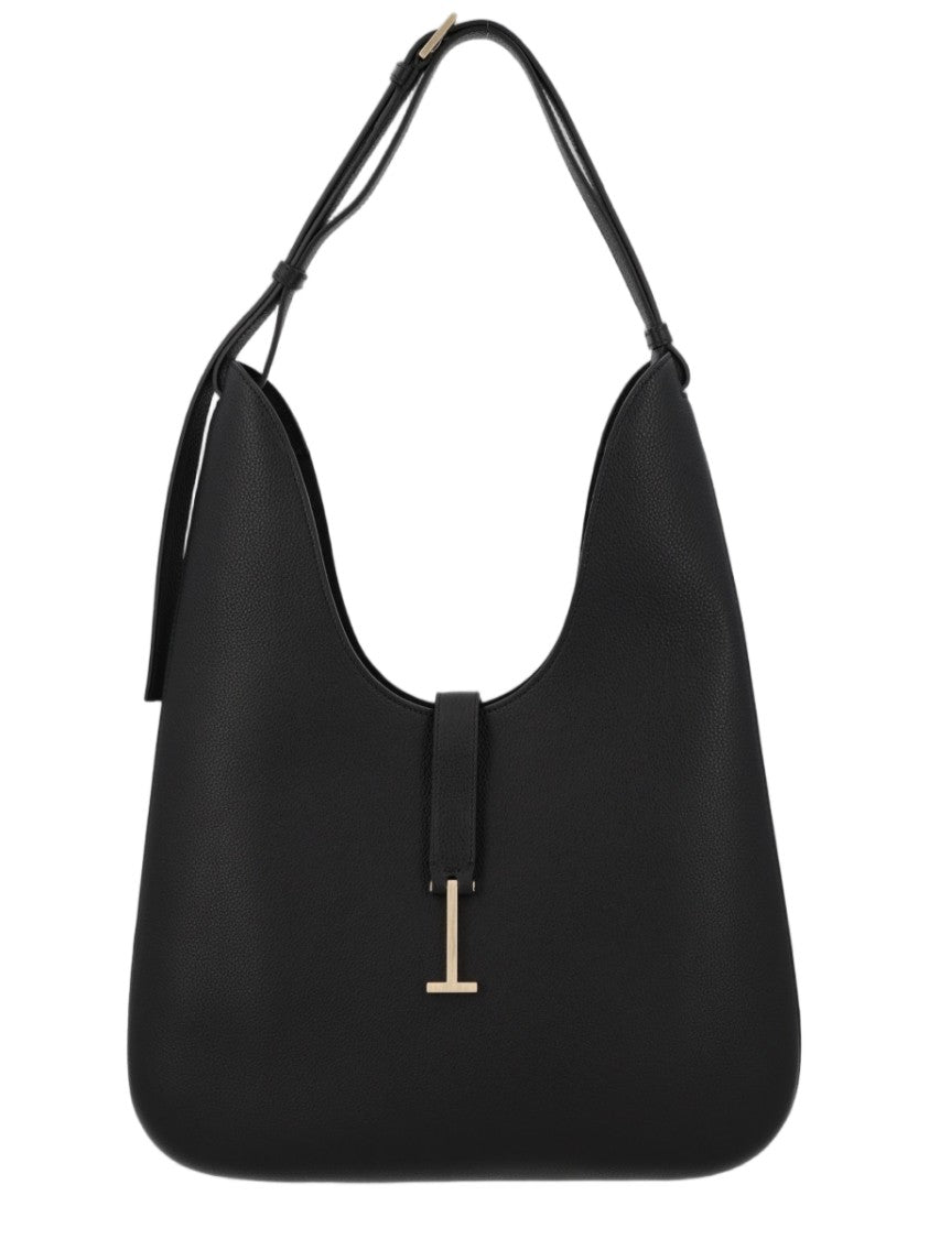 Tom Ford Shoulder Bag In Smooth Calf Leather With Metal Clasp