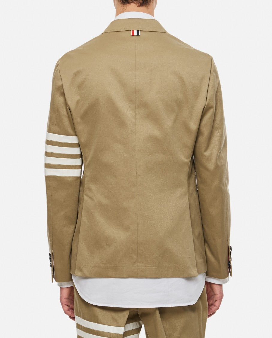 Thom Browne Classic Sport Jacket W/ 4 Bar In Cotton Twill