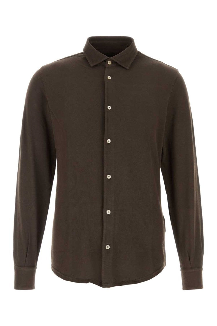 Fedeli Brown Oxford Shirt