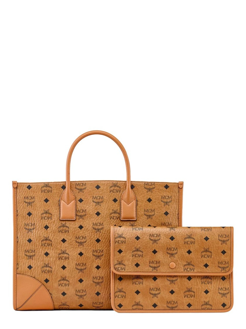 Mcm Large Rectangular Monogram Tote