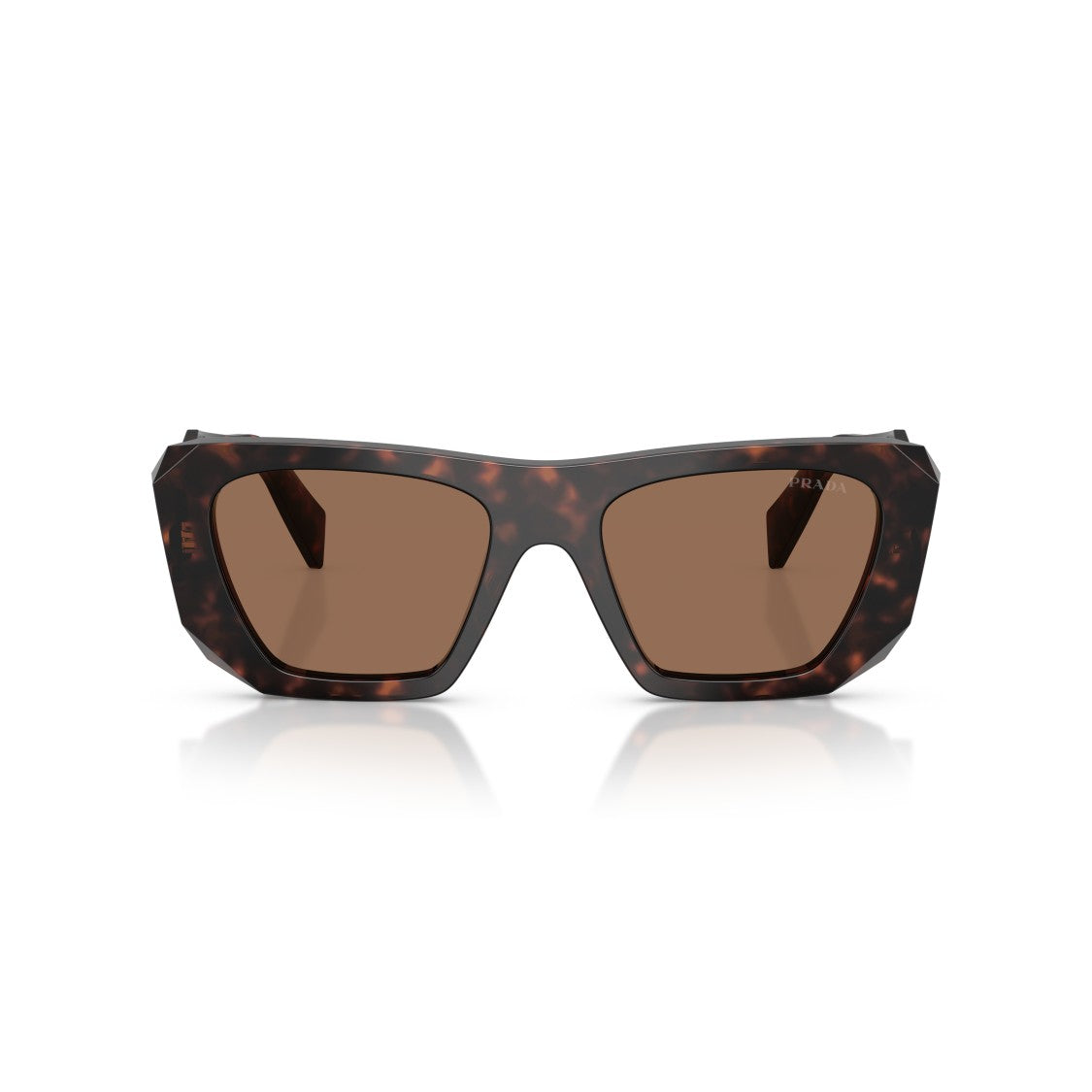 Prada 0Pr B18s Oversized Geometric Frame Tortoiseshell Acetate Sunglasses