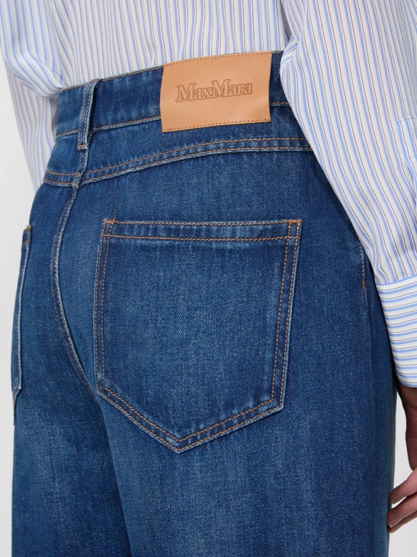 Max Mara Wide-Leg Denim Jeans With High Waist