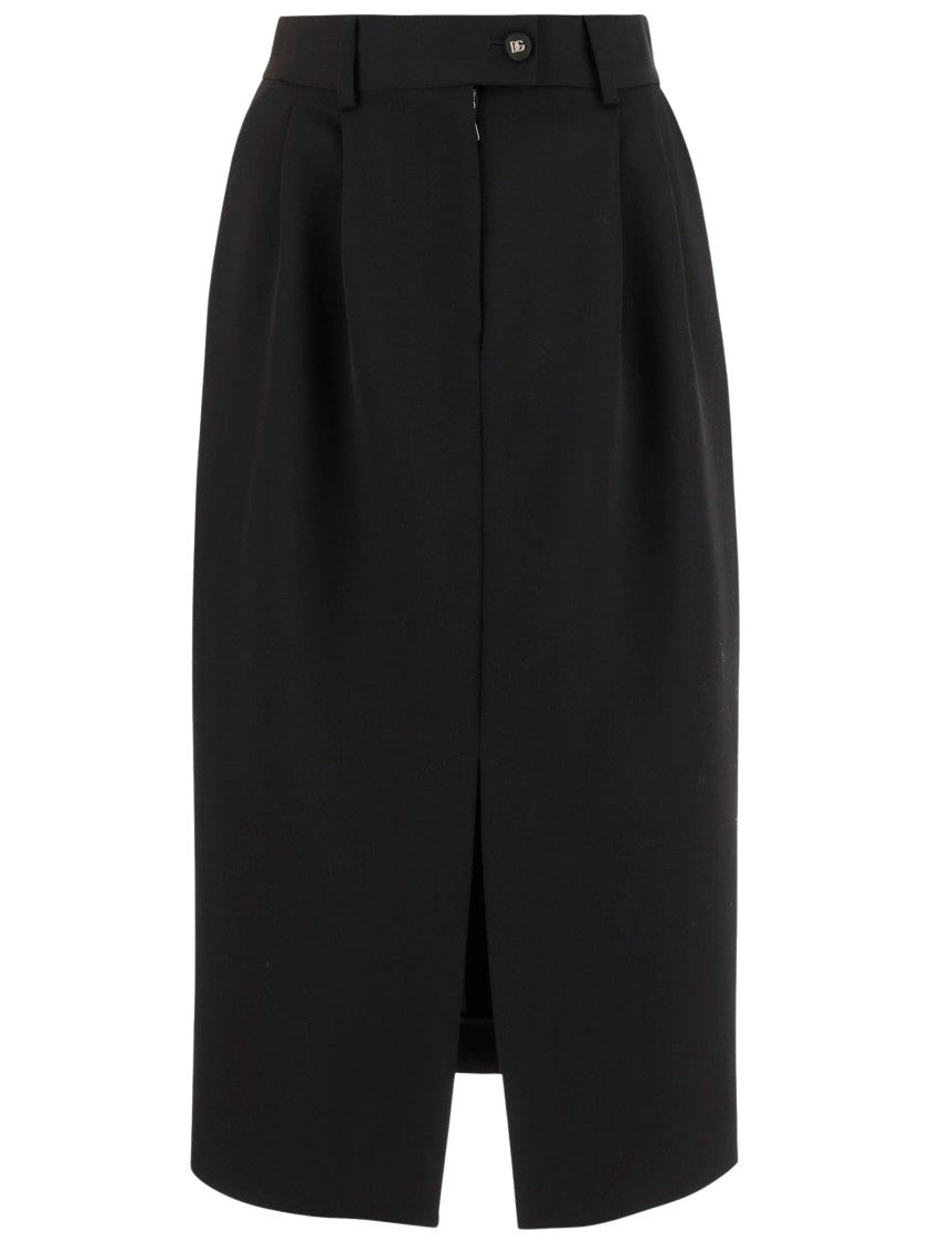 Dolce & Gabbana Wool Pencil Skirt Longuette