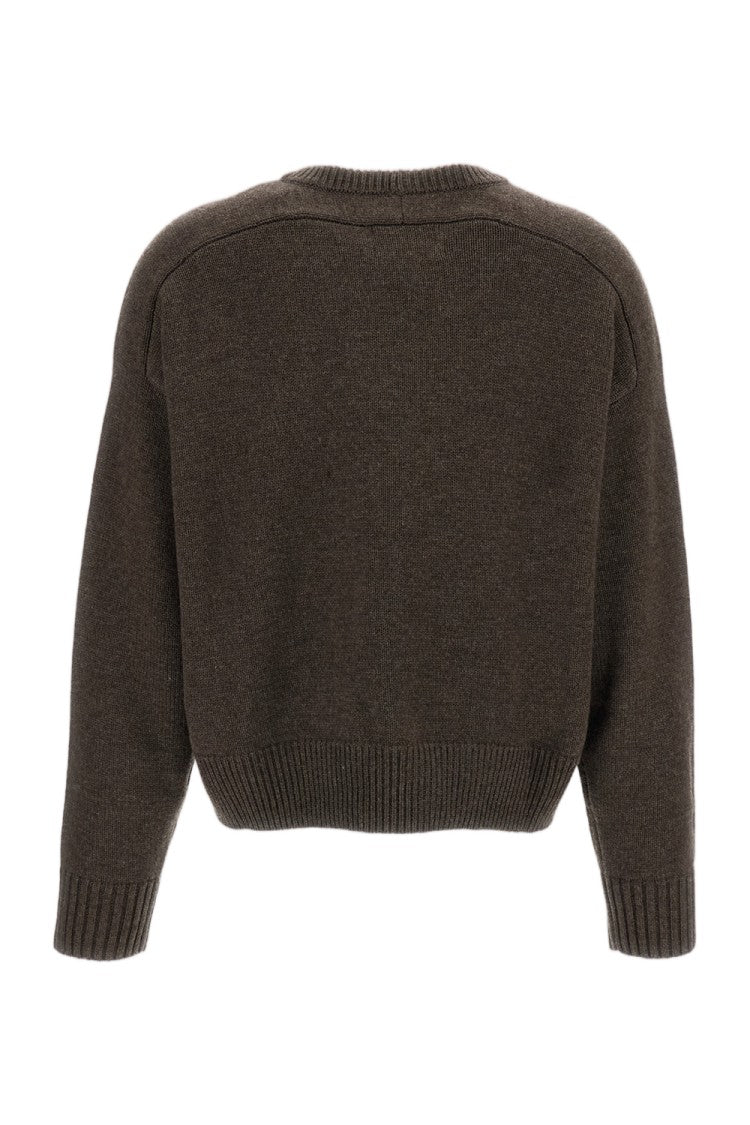 Loulou De Saison Brown Breha Wool-Cashmere Crewneck Sweater