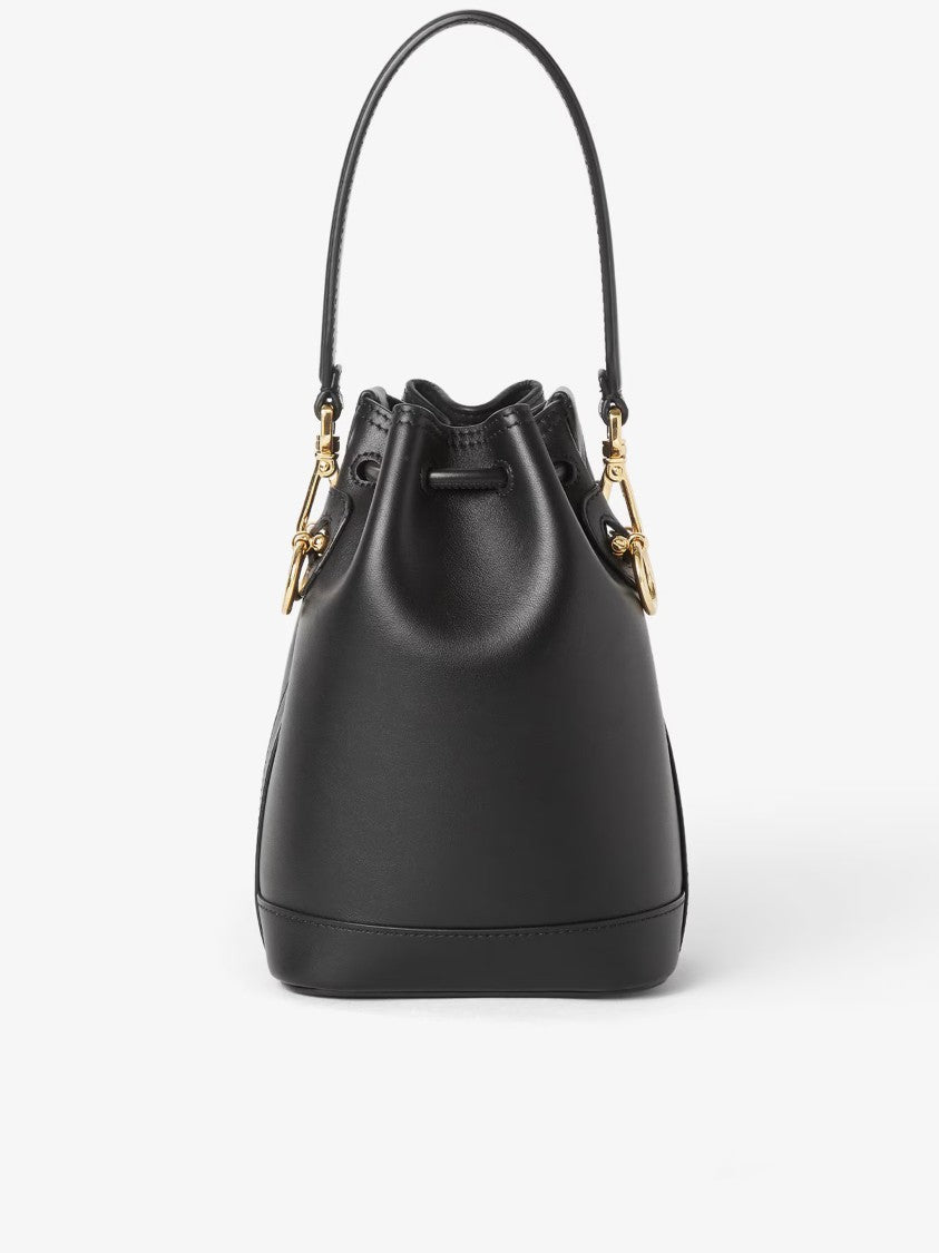 Fendi Mini Mon Tresor Black Leather Bucket Bag