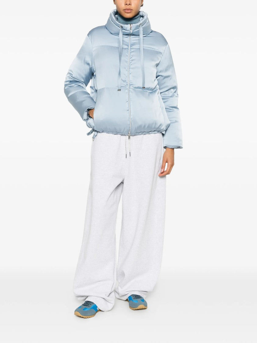 Herno Blue Shiny Finish Boxy Down Jacket