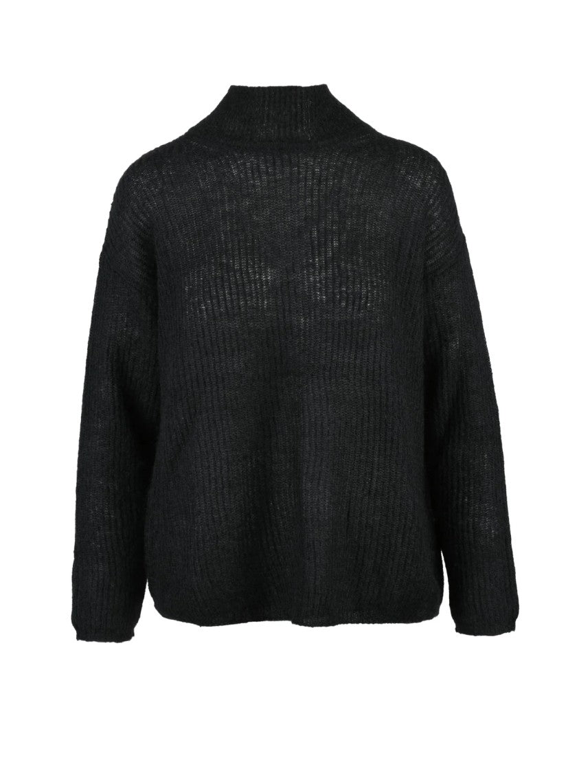 Mm By Max Mara Textured High-Neck Sweater With Voluminous Design