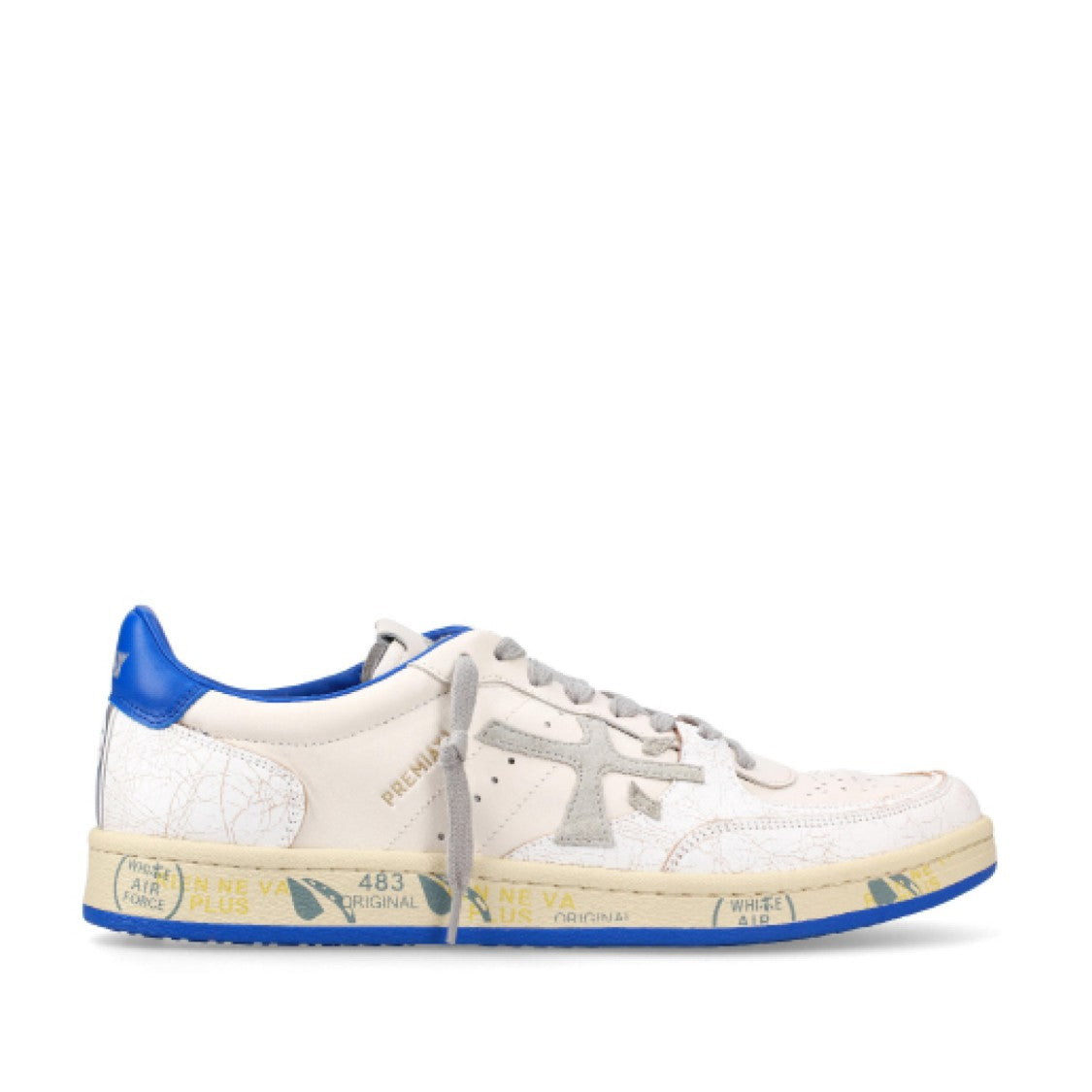 Premiata Vintage White Leather Bskt Clay Sneakers