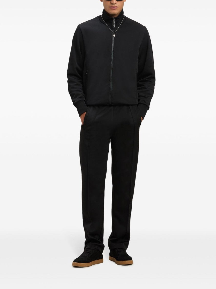 Palm Angels Relaxed-Fit Black Trousers With Bold Logo Detail