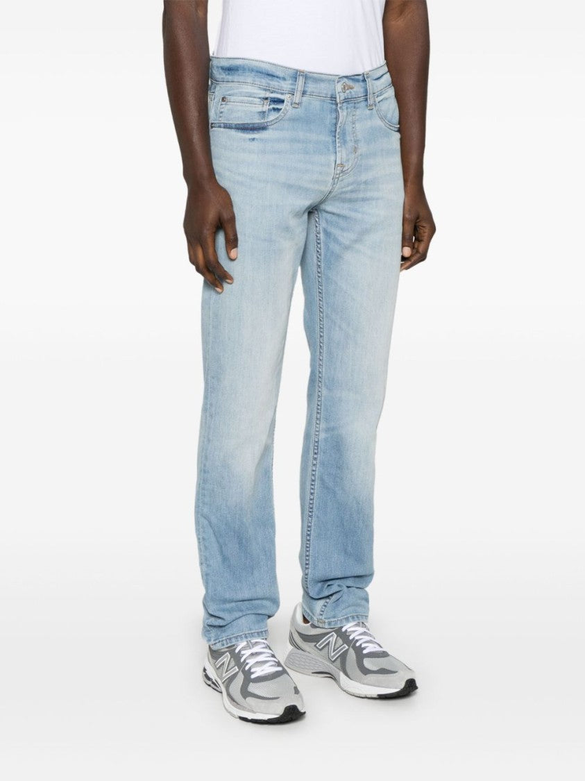 7 For All Mankind Light Blue Jeans With Concealed Fly