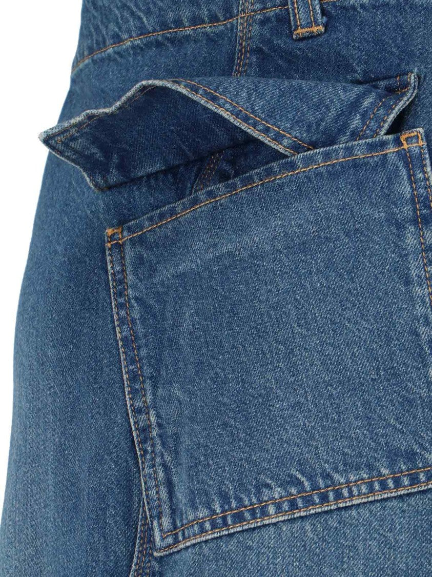 Victoria Beckham Denim Midi Skirt – Blue