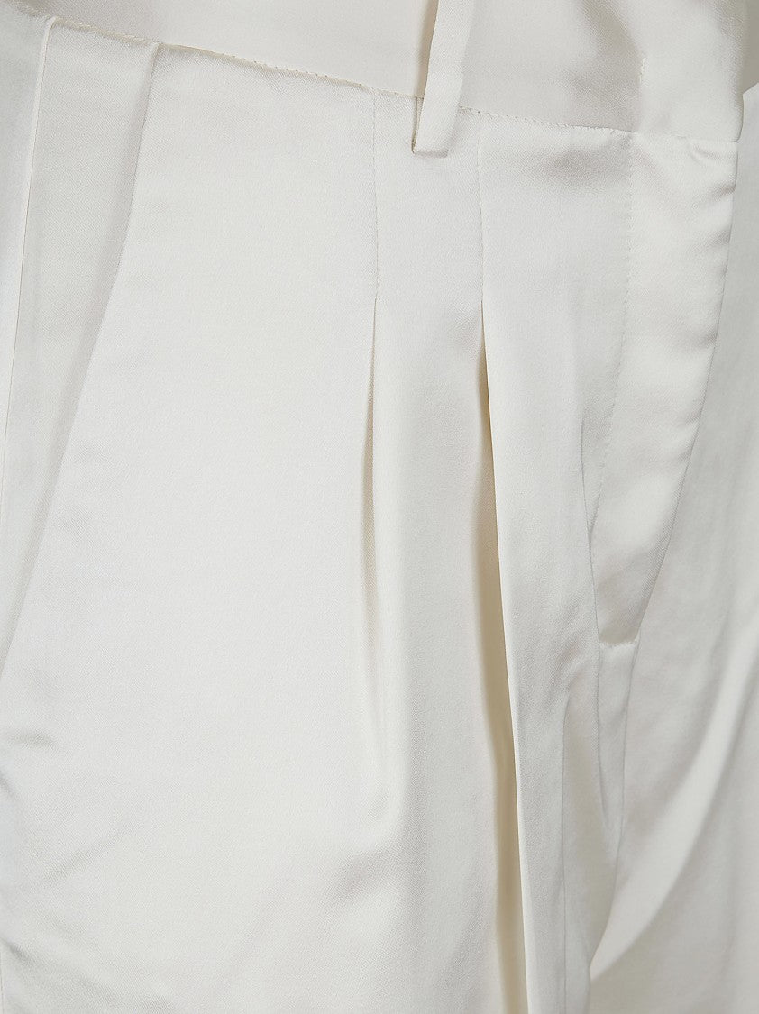 The Andamane High-Waisted Satin Trousers With Tailored Silhouette