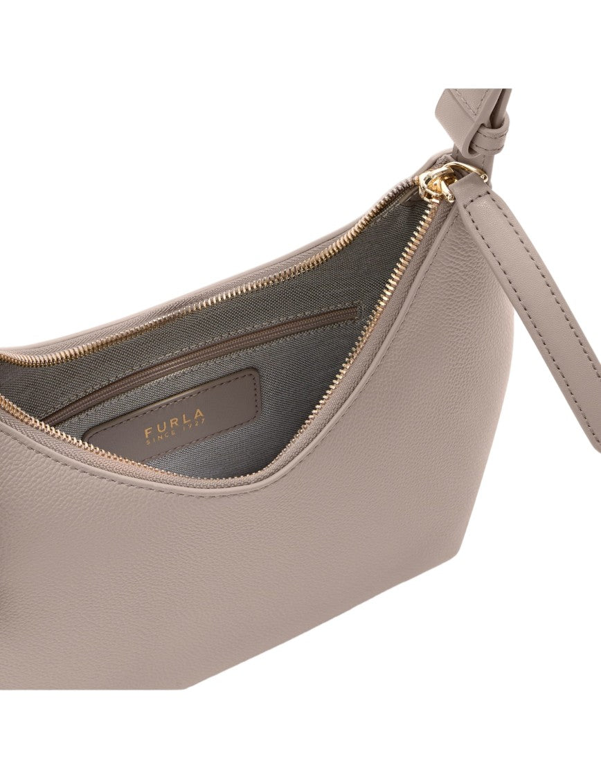 Furla Drop S Linen Leather Shoulder Bag