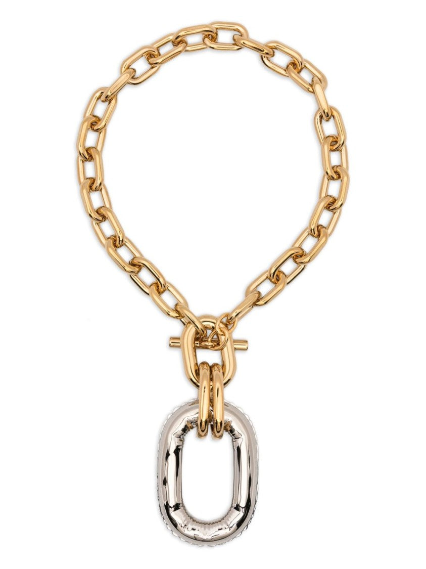 Rabanne Two-Tone XL Link Pendant Necklace