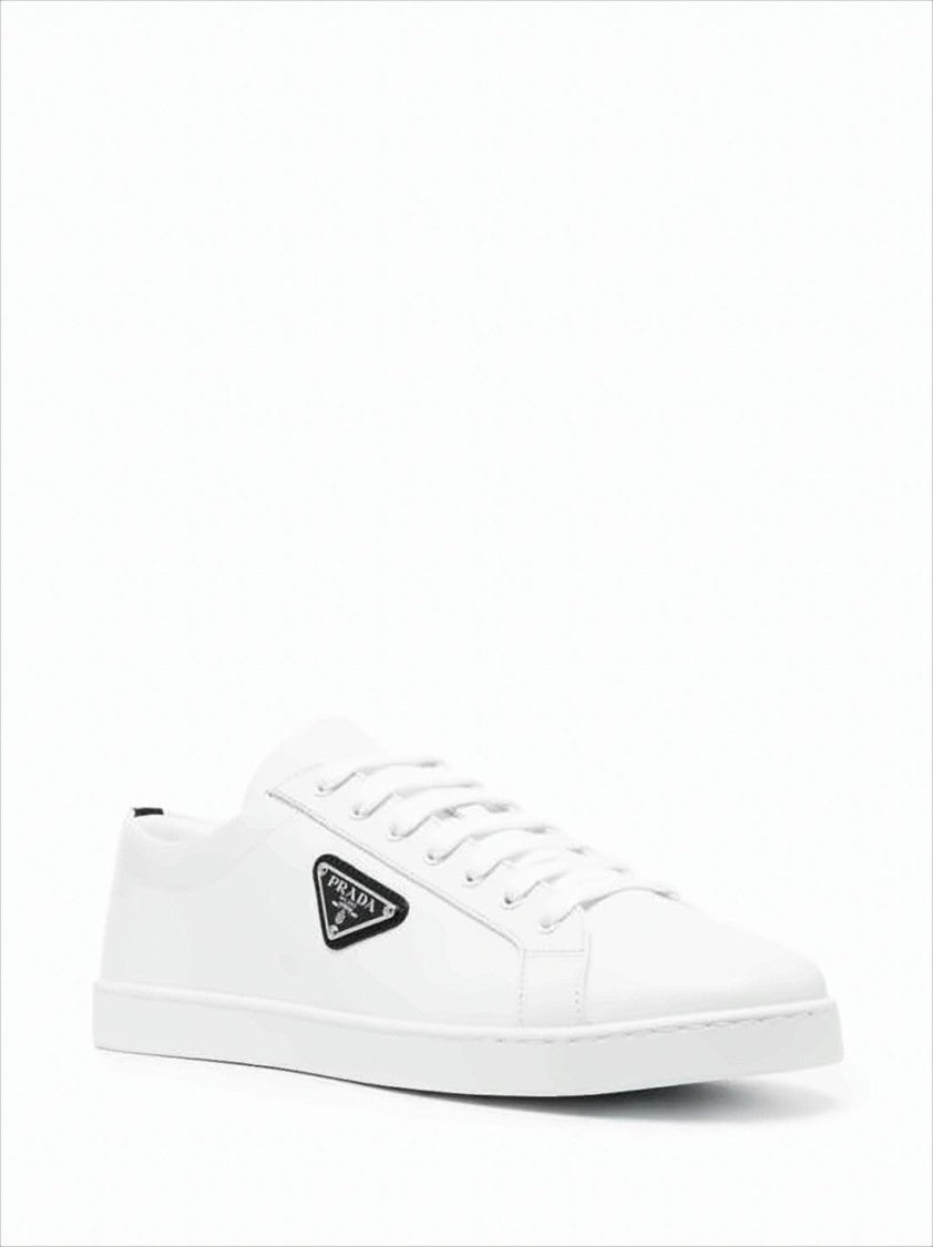Prada Low-Top Sneakers With Contrasting Heel Tab