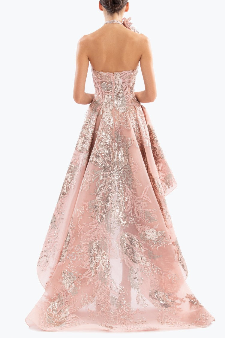 Saiid Kobeisy Embroidered High-Low Dress