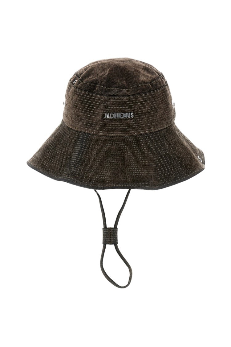 Jacquemus Brown Le Bob De-Nimes Cotton Velvet Bucket Hat