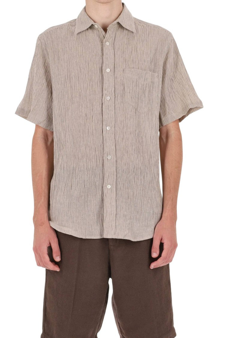 Portuguese Flannel Half-Sleeve Cotton-Linen Shirt