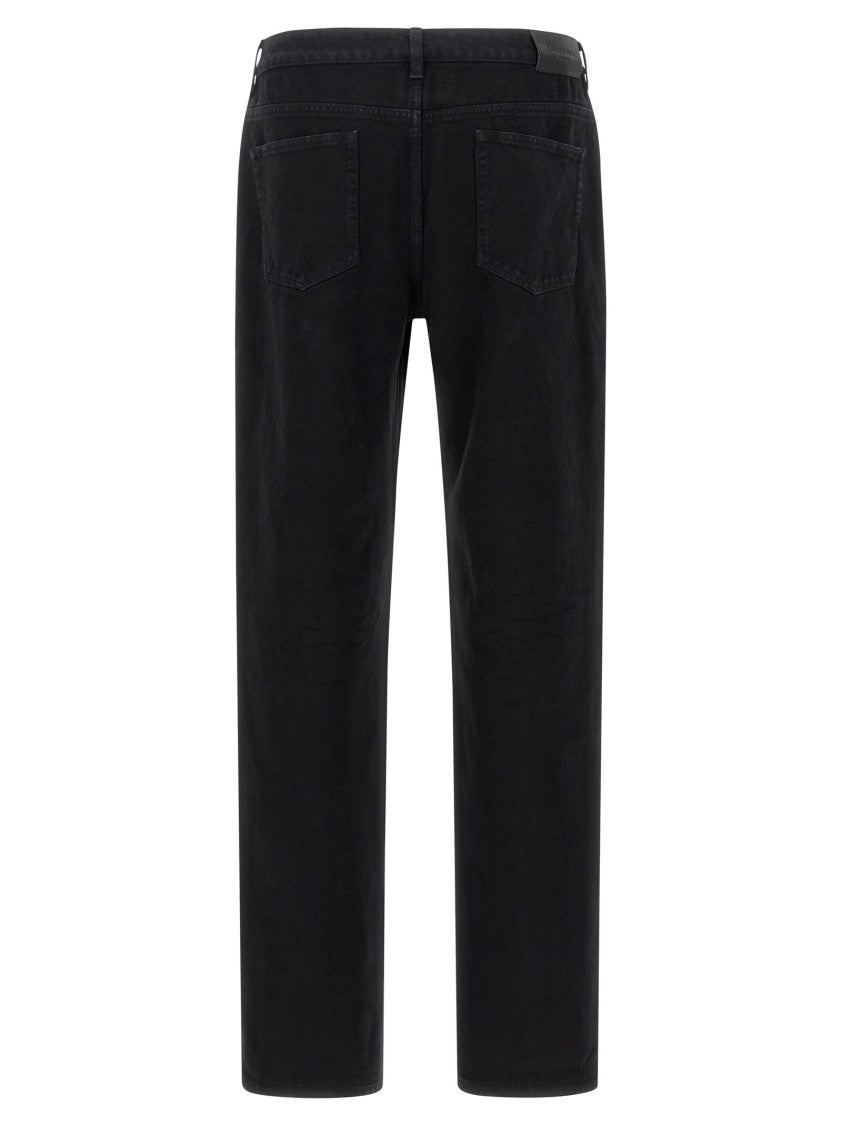 Saint Laurent Garment-Dyed Black Denim Jeans