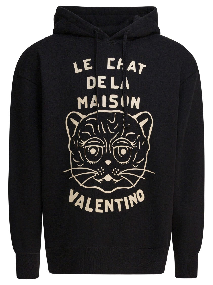 Valentino Relaxed-Fit Graphic Cat Face Sweatshirt