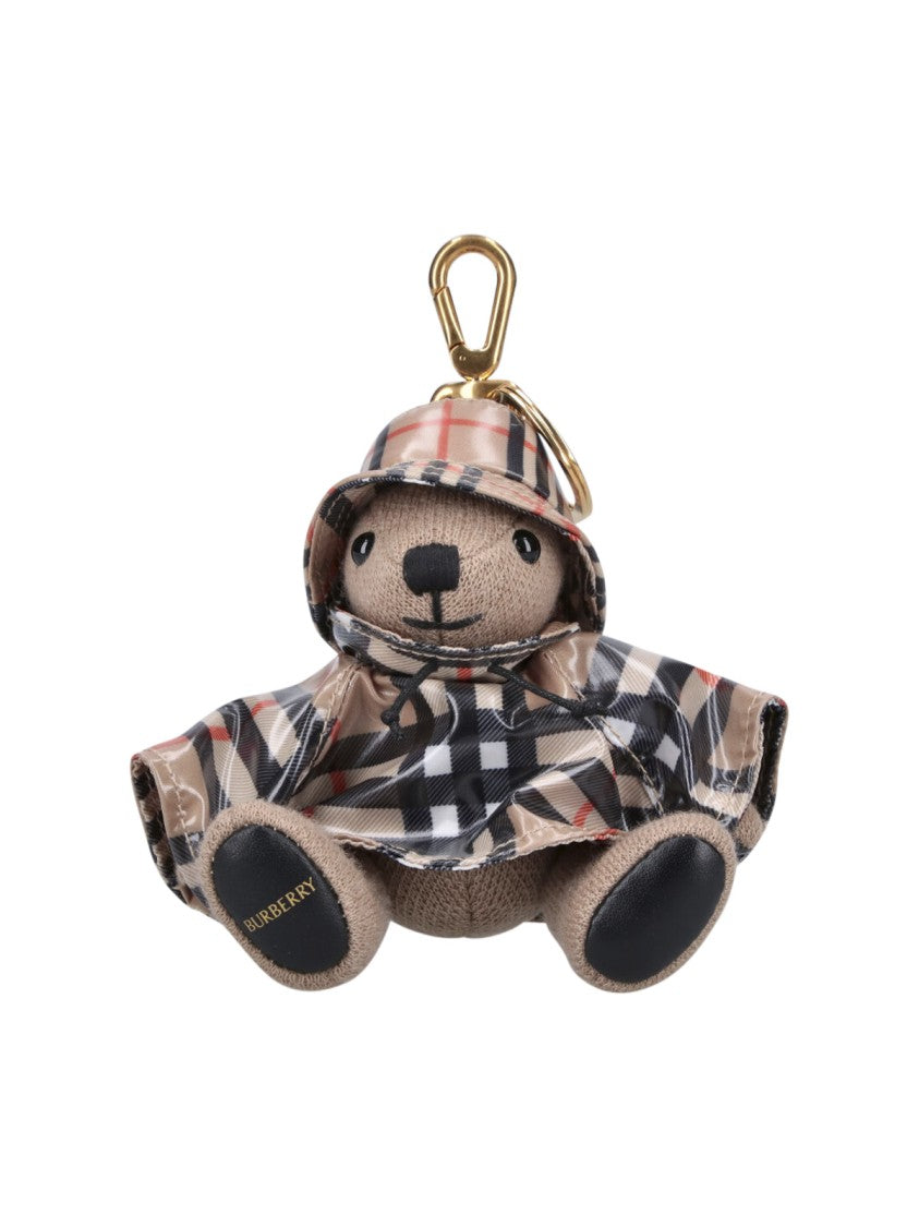 Burberry Checkered Raincoat Teddy Bear Keychain
