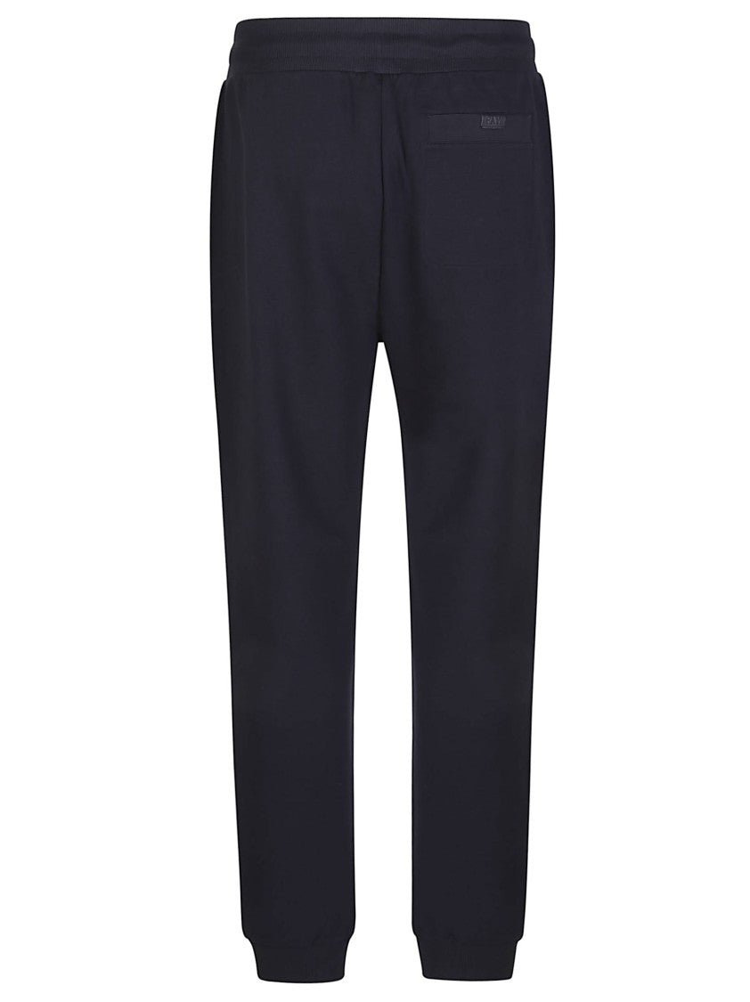 Fay Black Track Cotton-Blend Sweatpants