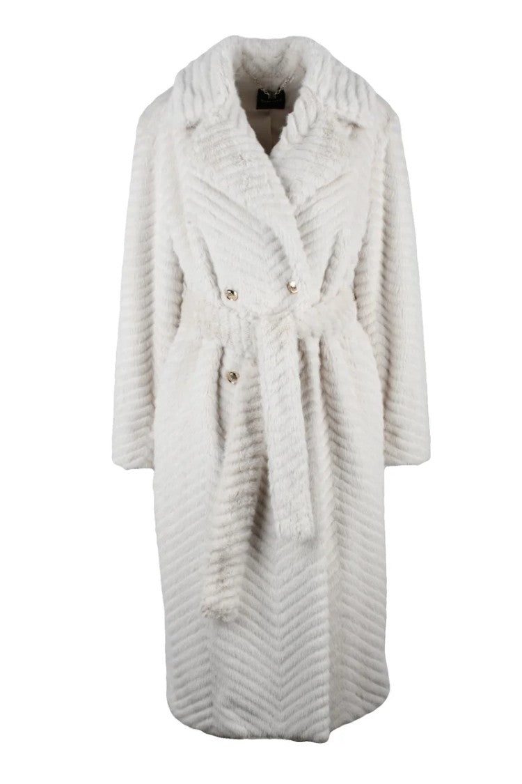 Guess By Marciano Faux Fur Coat - White