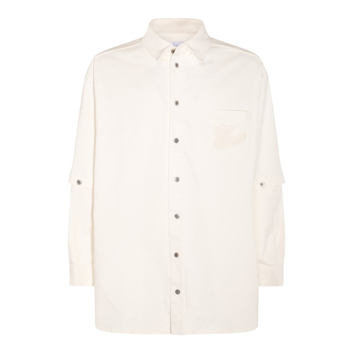 Off-White White Cotton Blend Cut-Out Shirt