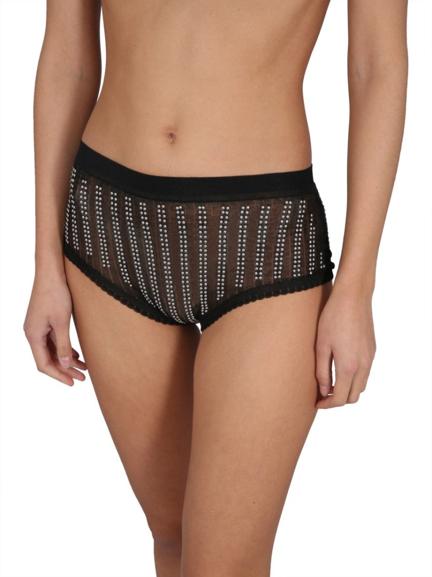 Paco Rabanne High-Waisted Black Briefs