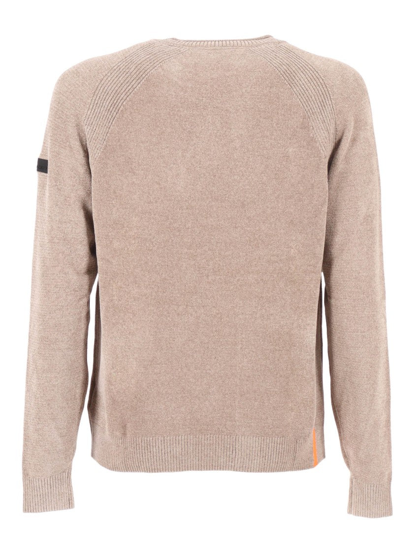 Rrd Velvet-Textured Knit Sweater With Ribbed Detailing