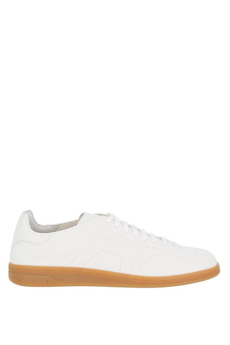 Santoni Oly-Cube Soft Leather Tennis Sneakers